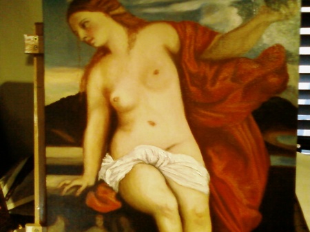 Oil Painting on canvas:  a study of Titian's