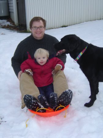 John, Avery, and our dog Opal