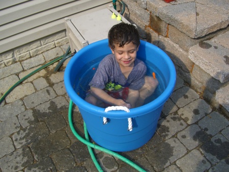 Summer 2007 Lil Pat in a tub