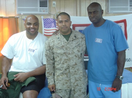 Charles Barkley and Roy Green in Kuwait