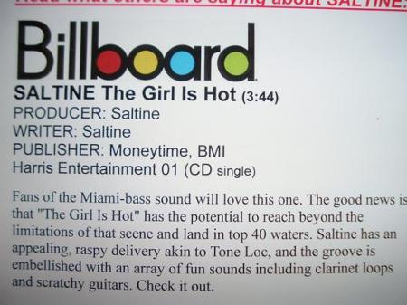 One of my reviews in BILLBOARD MAGAZINE!!!!!