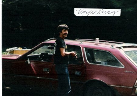 Wayne Karcz  and purple car