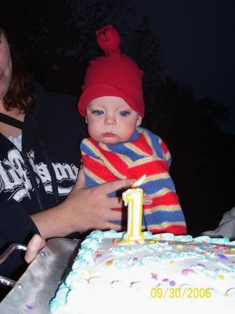 Jack with his first of 2 birthday cakes