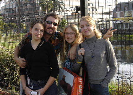 My girlies at LaBrea tarpits, 2005