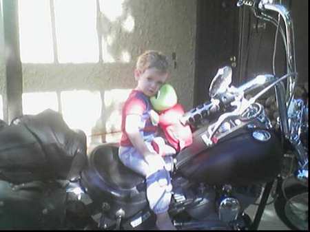 Seth on my Bike