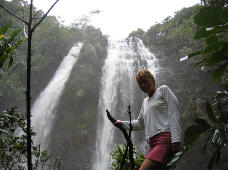 waterfall hike in Kauai