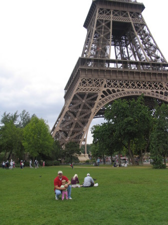 Afternoon play time in at the Champ de Mars (Eiffel Tower)