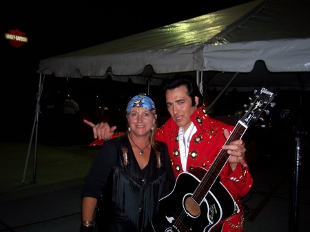 ELVIS AND ME AT BIKE NIGHT