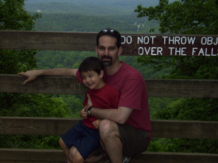 My son and I at Amicalola Falls, GA