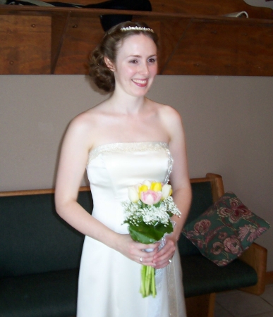 Kristal on her wedding day
