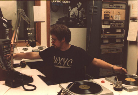 Disc jockeying at WXYC, 1983