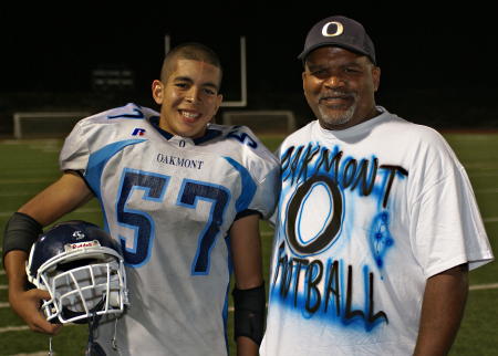 my son Michael & me .........Oakmont varsity football 2007