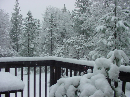 The deck in winter