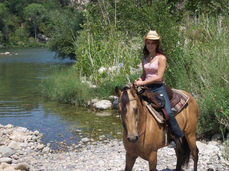 Amanda on Buster at Rancho Oso.