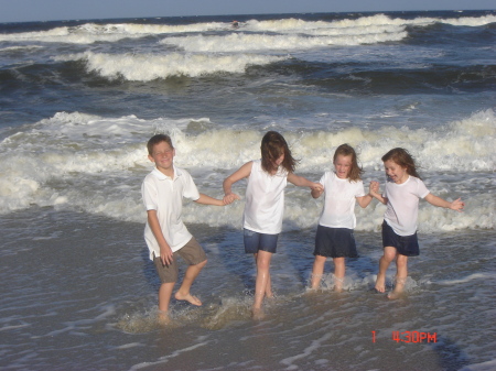 My grandchildren at St. Augustine Beach in Florida