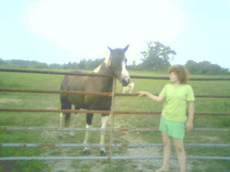 My Step-Daughter Alyssa w/ Our Horse