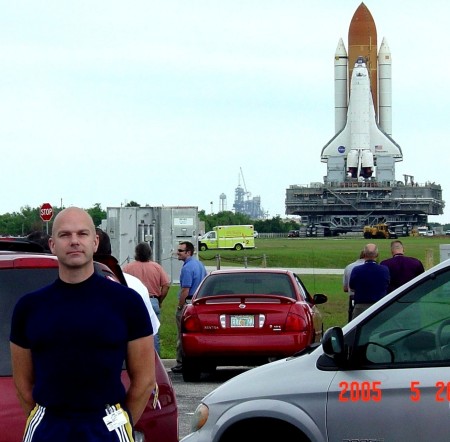 Me at space shuttle roll out.