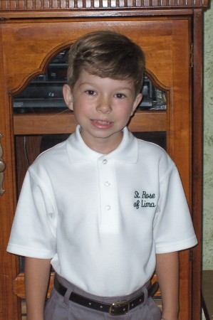 My son on his first day of first grade.