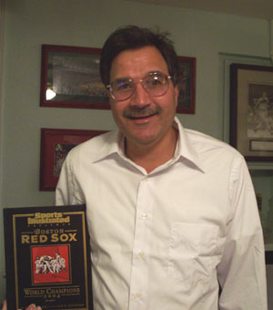 With Red Sox World Series Album