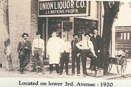Union Liquor Store, lower 3rd Ave., 1920