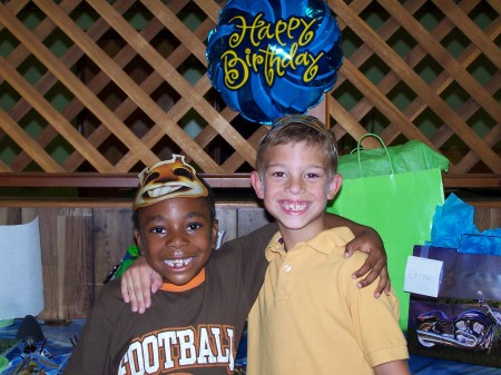 My son, Grant and friend Micah