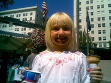 my girl w/a chocolate icecream goatie
