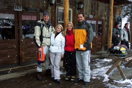 Bundled up, and snowmobiling in Breck