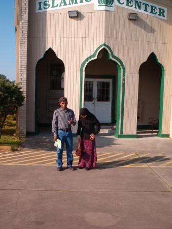 Fatima and I visit Masjid in Beaumont Tx.