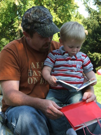 Story time with Dad.