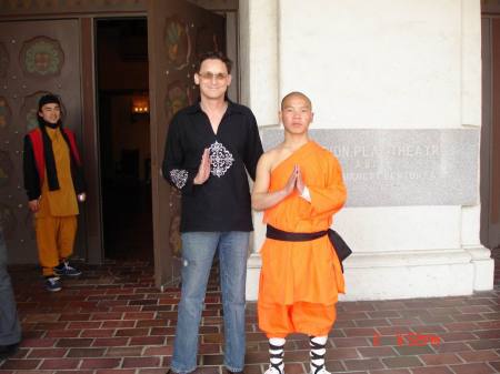 With monk
