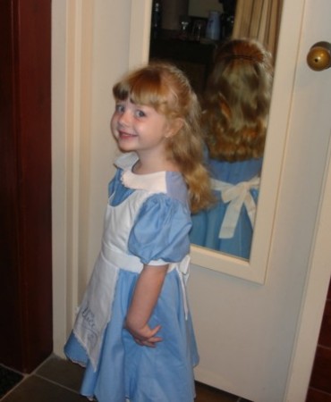 Kelly in Alice in Wonderland Dress