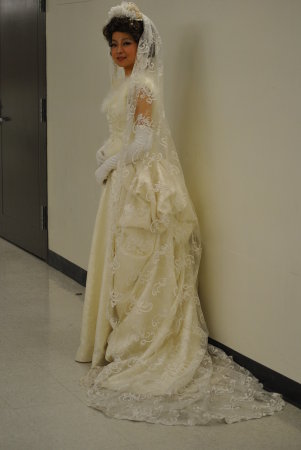 19th Century wedding dress.