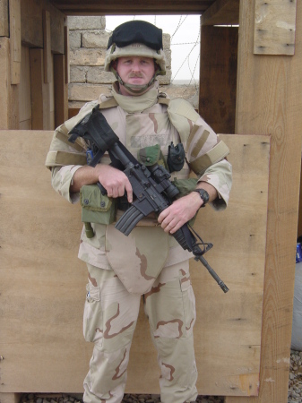 Me in Iraq - Guard duty
