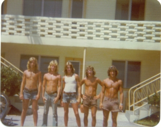 Florida trip Bill Gardener, Dan Sabatini, and Me, 1976