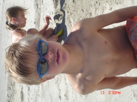 Connor on the beach