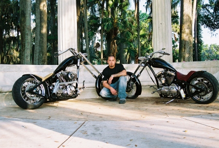 These are the bikes that Donnie built...