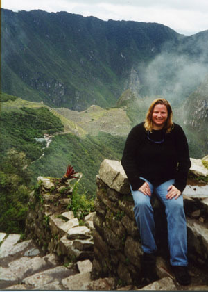 At Machu Pichu Sun Gate , Peru