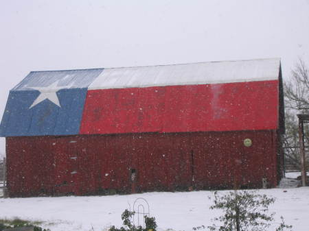 My barn in the snow