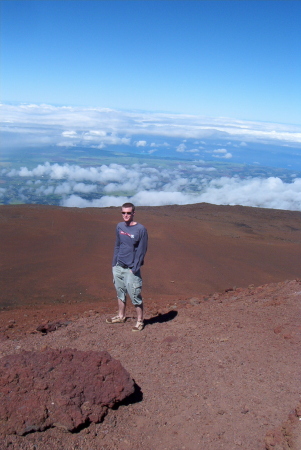 My son on Haleakala