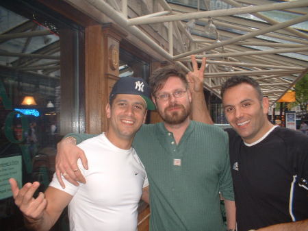 Me, Troy and some drunk guy in Boston for a SOX game