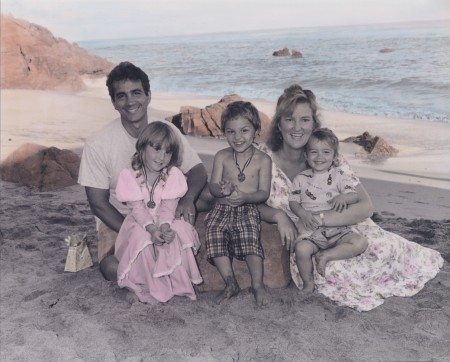 Family photo at the beach