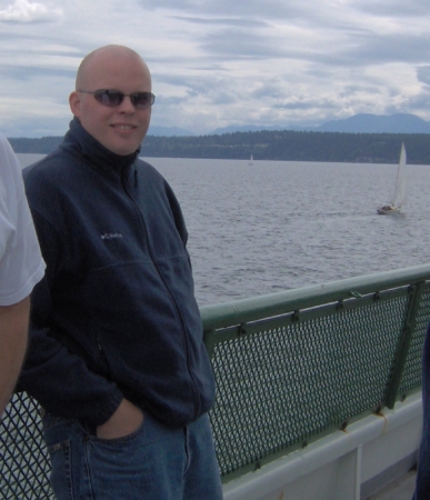 Uncle Fester rides a ferry