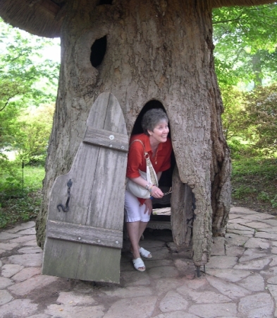 Pat at Longwood Gardens..mushroom house