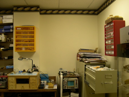 Watch maker's bench and work area.