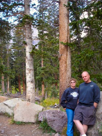 Hiking the crest of pikes peak with my wife