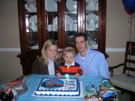 Derek, his wife Stephanie and son Derek jr.