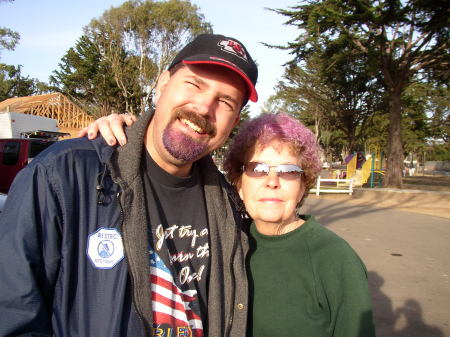 Having one of those Purple hair days with mom.