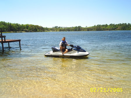 On my jet ski