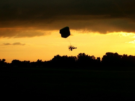 Sunset Flight in Powered Parachute