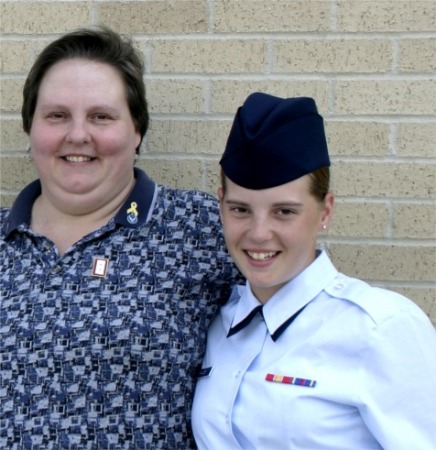 Julia at USAF BMT graduation, Lackland AFB, Oct 2005